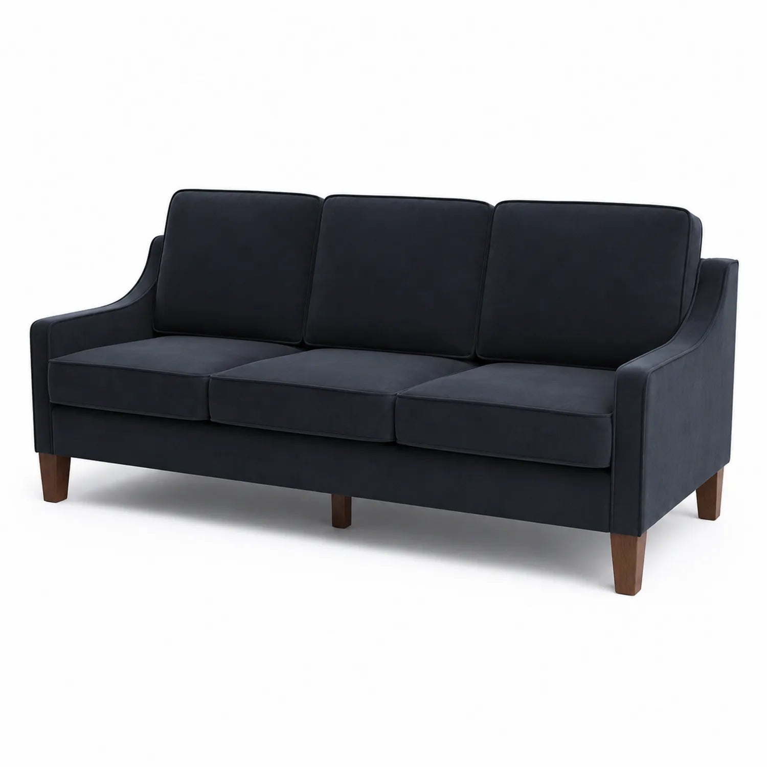 3-Sitzer Sofa Stoff Dunkelblau 200cm