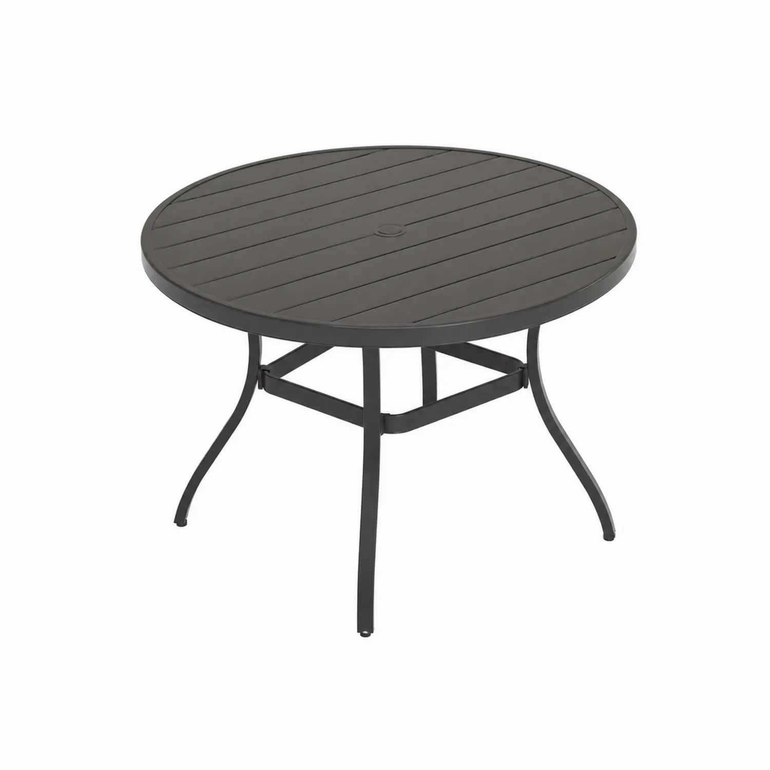 Runder Metall-Esstisch Anthrazit Durchmesser 110cm