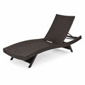 Gartenliege aus Polyrattan Braun 196x66x22 cm