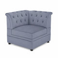 Ecksofa Veloursstoff Blau 85x85 cm