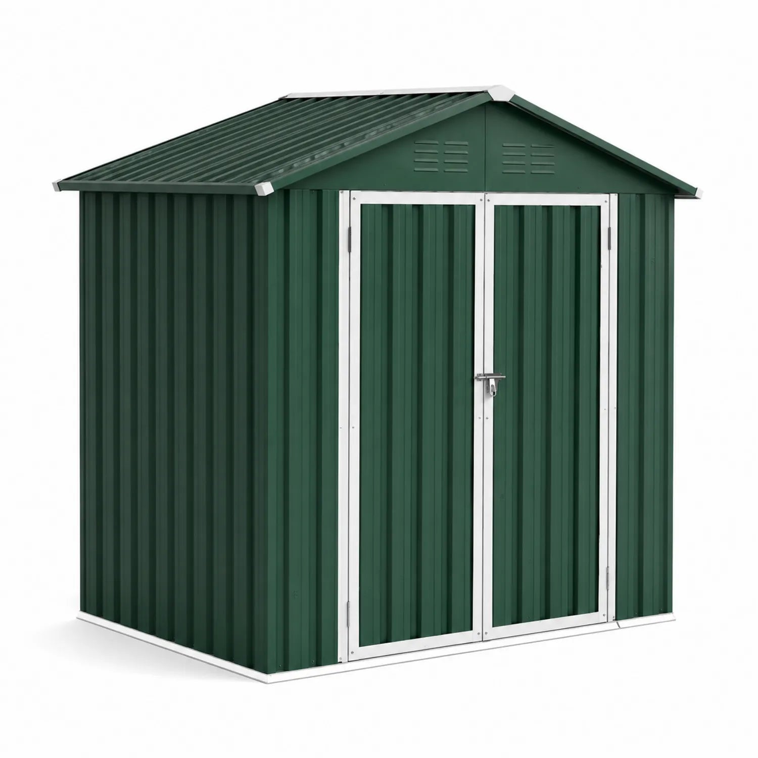 Stahl Gartenhaus 213x127x185 cm Dunkelgrün