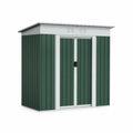 Metall-Gerätehaus mit Pultdach 195 x 130 x 172 cm Grün