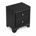 Nachttisch mit 2 Schubladen MDF Schwarz 60x40x30 cm