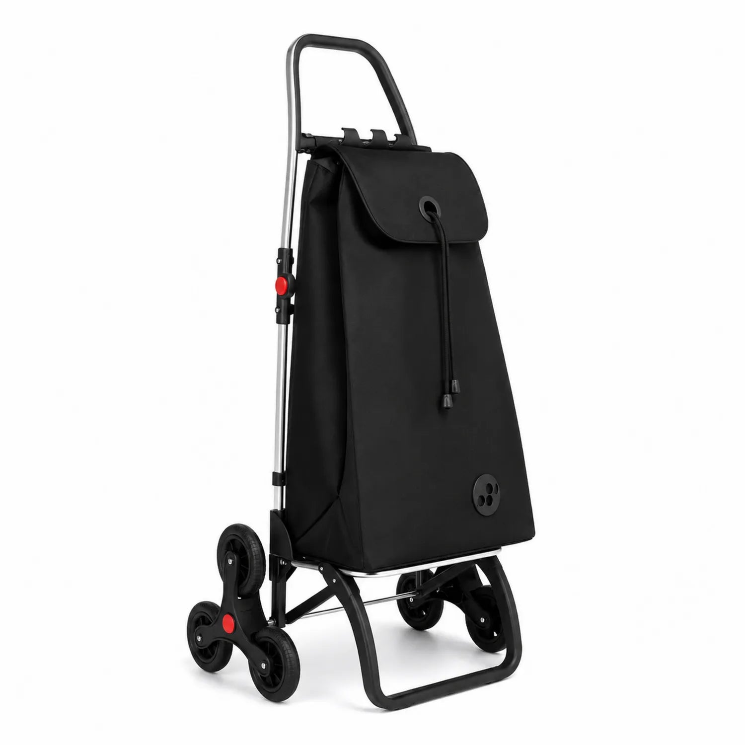Einkaufswagen Aluminium Schwarz 95cm mit 6 Rädern