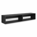 TV Tisch Spanplatte Schwarz 180x30x30 cm